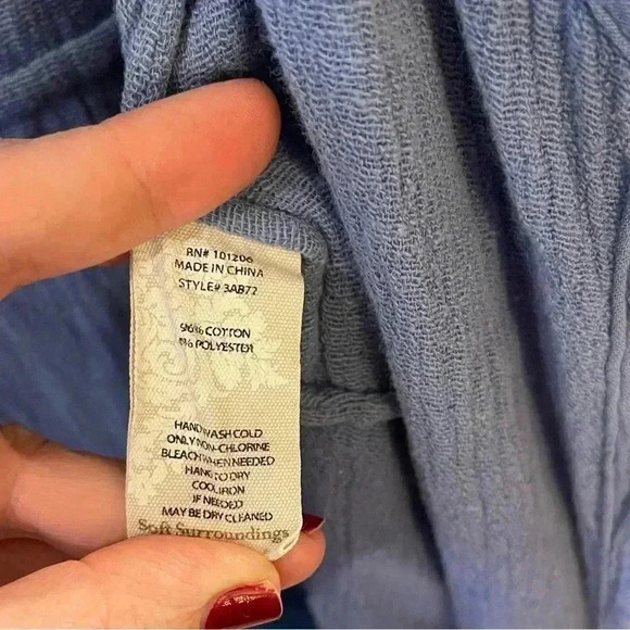 Soft Surroundings gauzy lightweight cover up cardigan PL - Picture 4 of 9